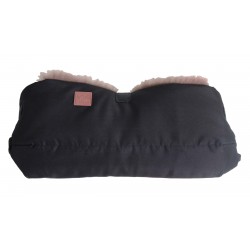 Kaiser Big double roku mufi ar aitas vilnu melni ar antracita krāsas aitas vilnu